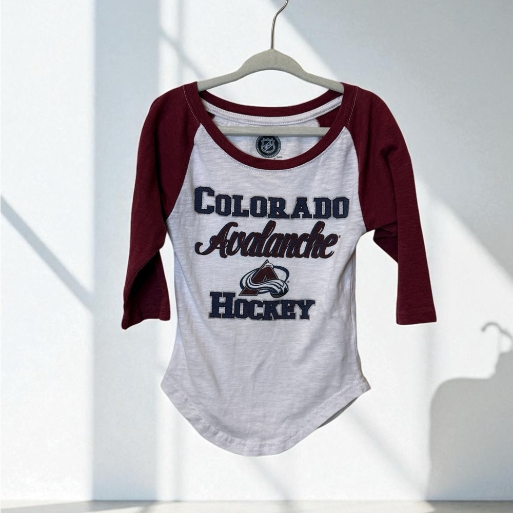 NHL Colorado Avalanche | Girls XS 4/5 Raglan Shirt